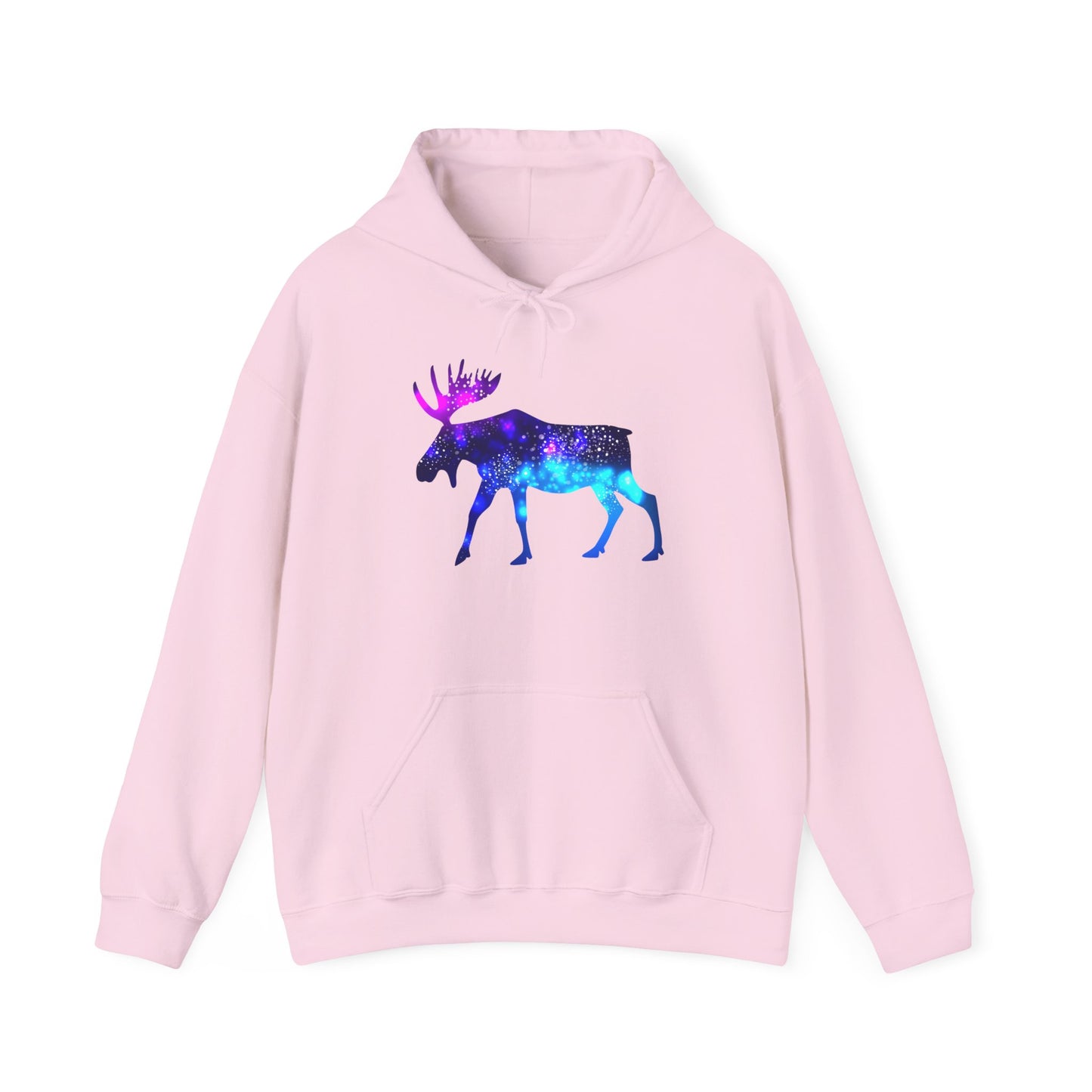 Galactic Moose Hoodie - Cozy Unisex Sweatshirt, Perfect for Nature Lovers, Gift for Animal Lovers, Astronomy Themed, Casual Wear