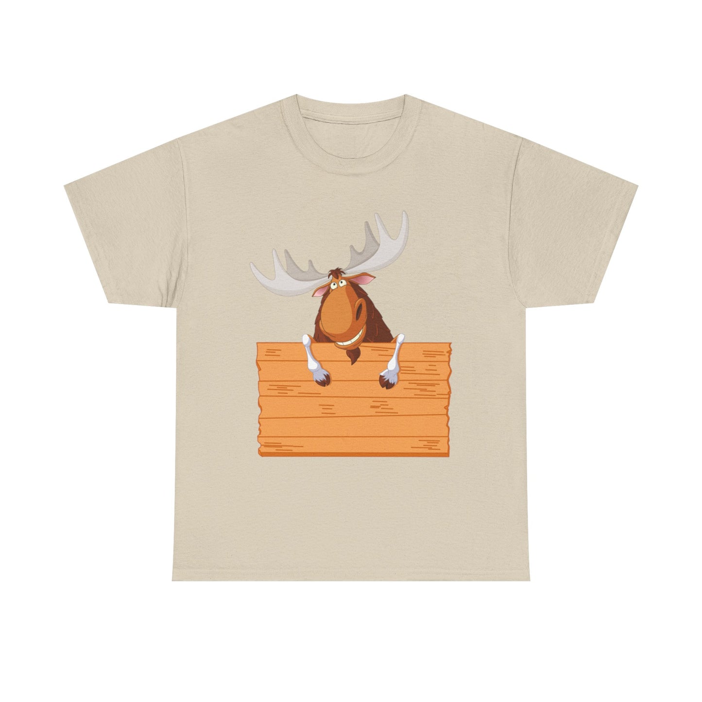 Funny Moose Graphic Tee, Unisex Heavy Cotton T-Shirt, Great for Nature Lovers, Gift for Wilderness Enthusiasts, Adventure Shirt