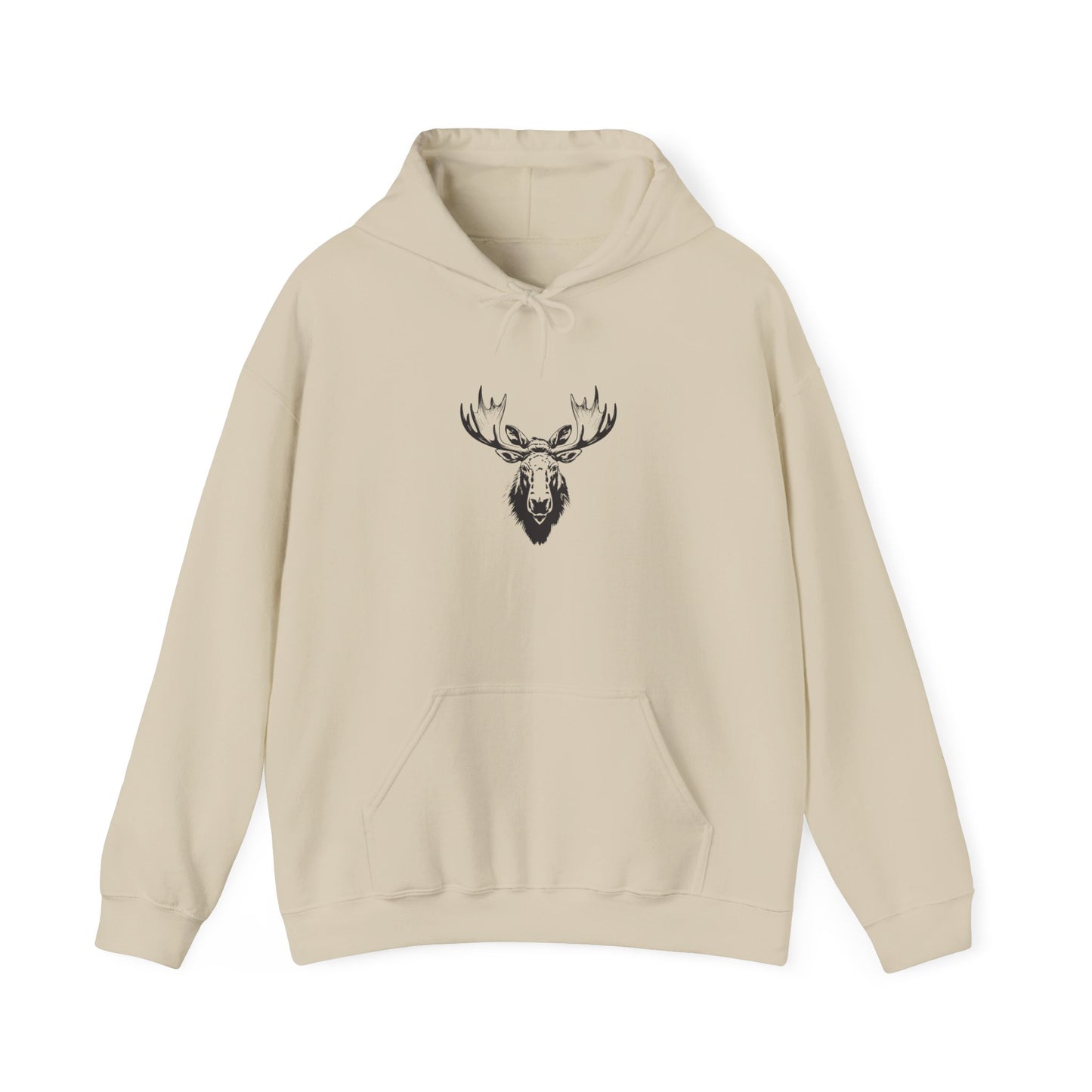 Moose Antler Hoodie - Cozy Unisex Heavy Blend Sweatshirt for Outdoorsy Vibes, Perfect Gift for Nature Lovers, Camping, Birthdays, Christmas