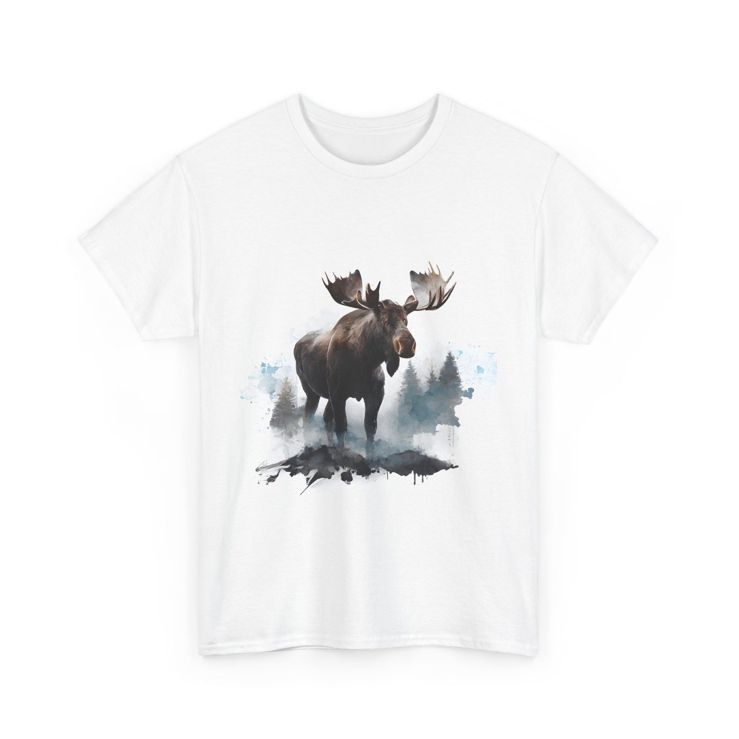 Majestic Moose Graphic T-shirt, Outdoor Adventure Apparel