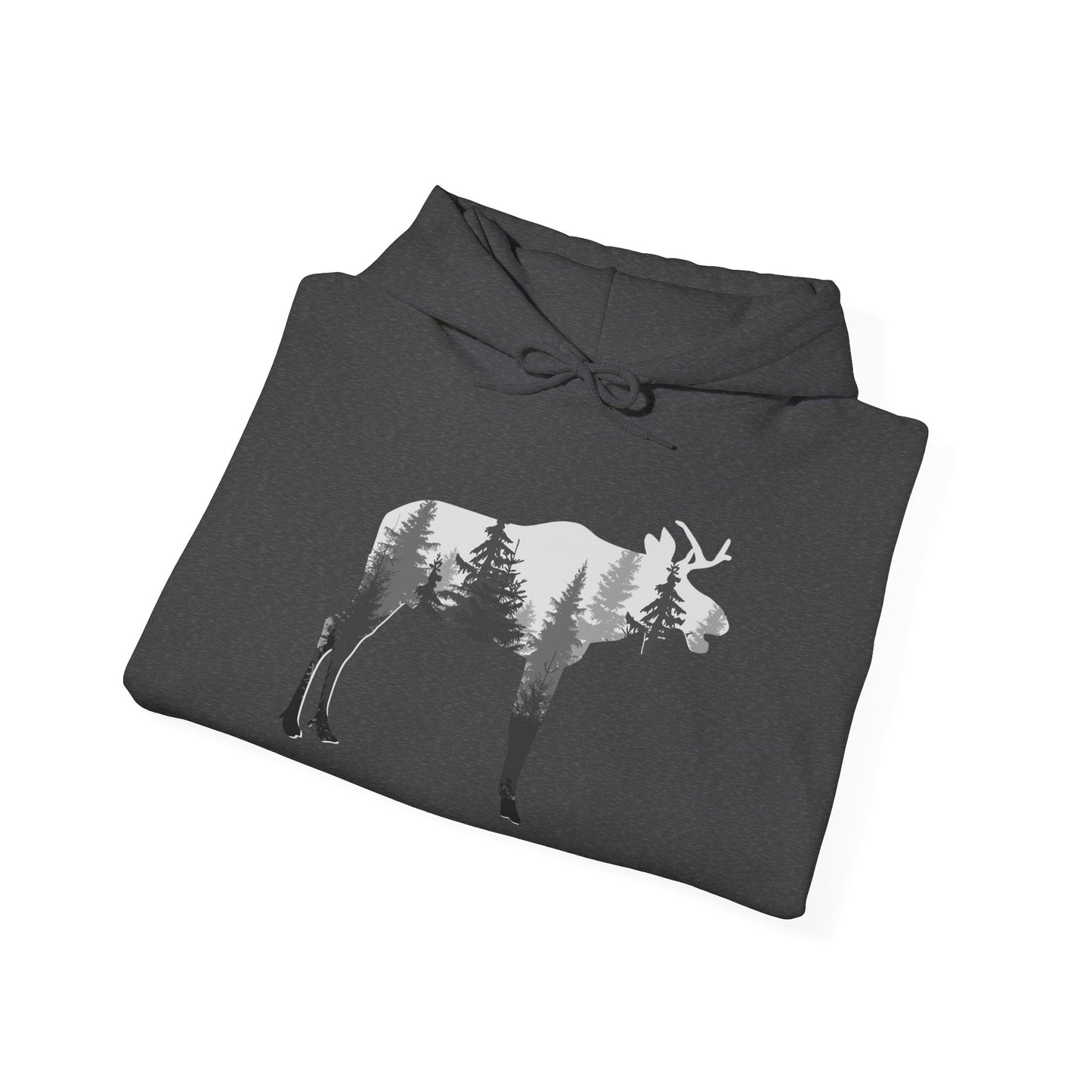 Forest-Inspired Moose Hoodie - Outdoor Apparel for Nature Lovers