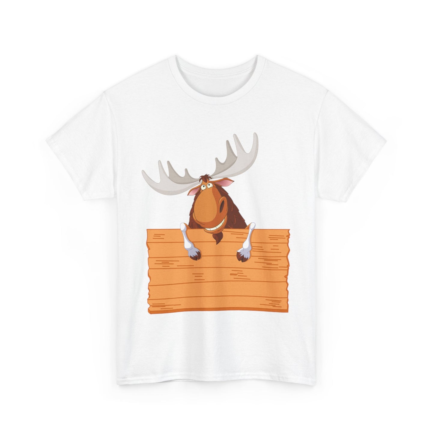 Funny Moose Graphic Tee, Unisex Heavy Cotton T-Shirt, Great for Nature Lovers, Gift for Wilderness Enthusiasts, Adventure Shirt