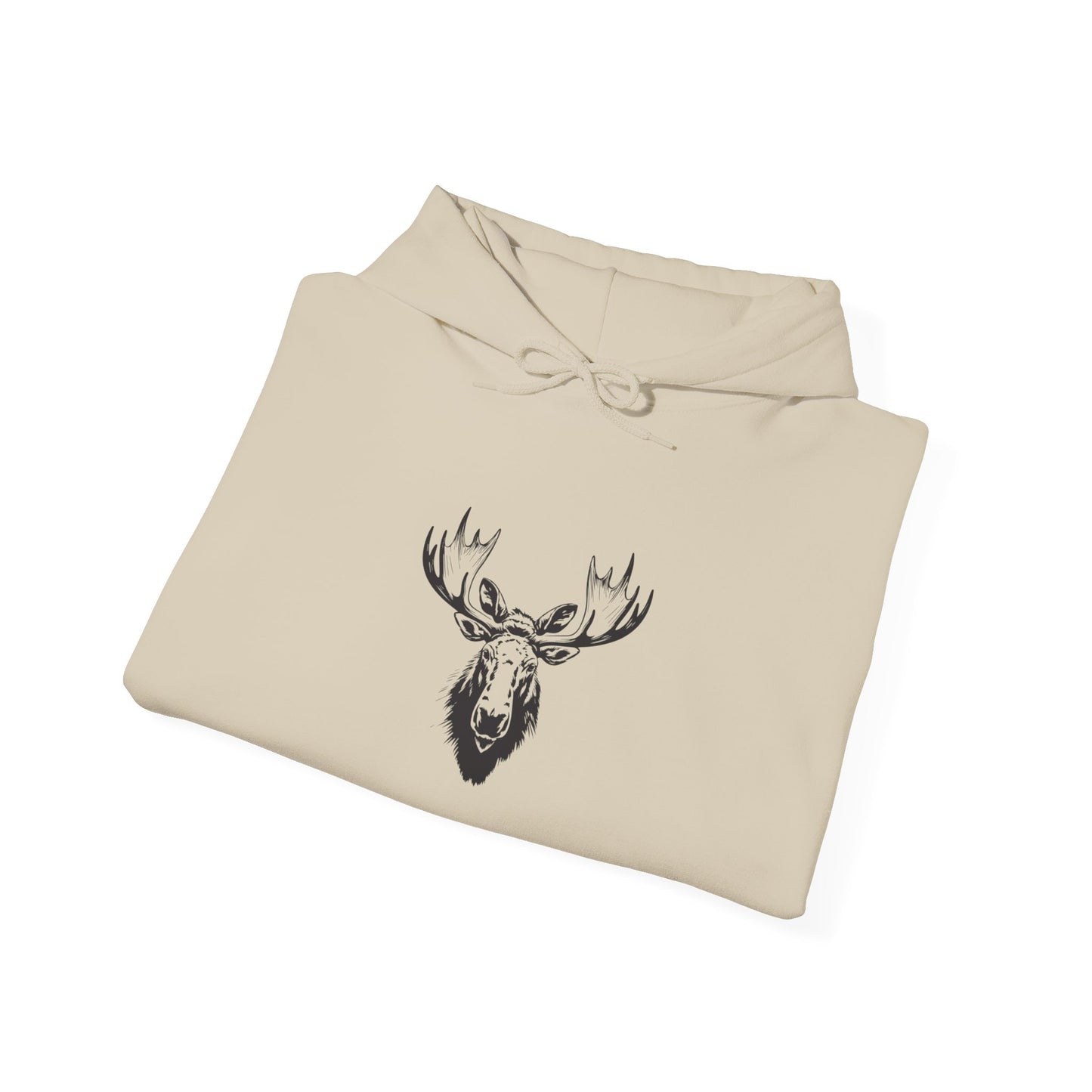 Moose Antler Hoodie - Cozy Unisex Heavy Blend Sweatshirt for Outdoorsy Vibes, Perfect Gift for Nature Lovers, Camping, Birthdays, Christmas
