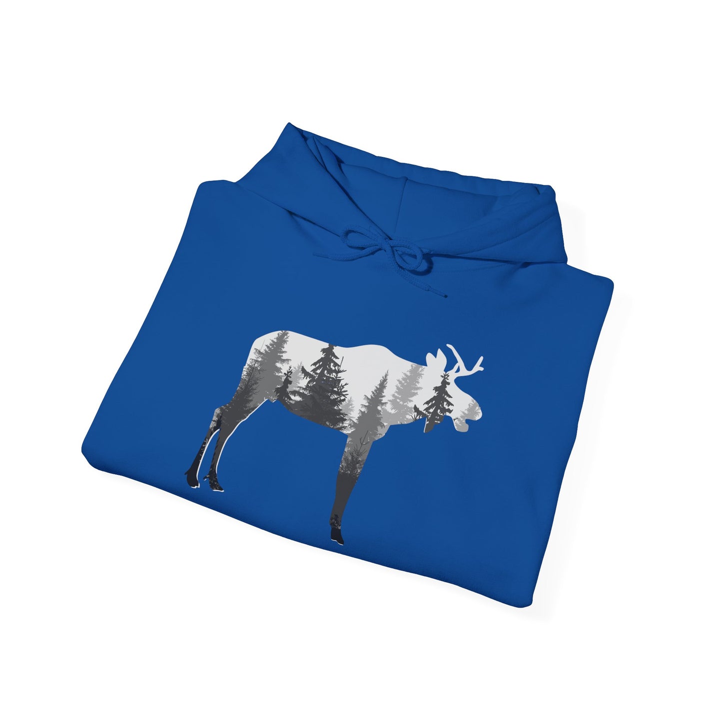 Forest-Inspired Moose Hoodie - Outdoor Apparel for Nature Lovers