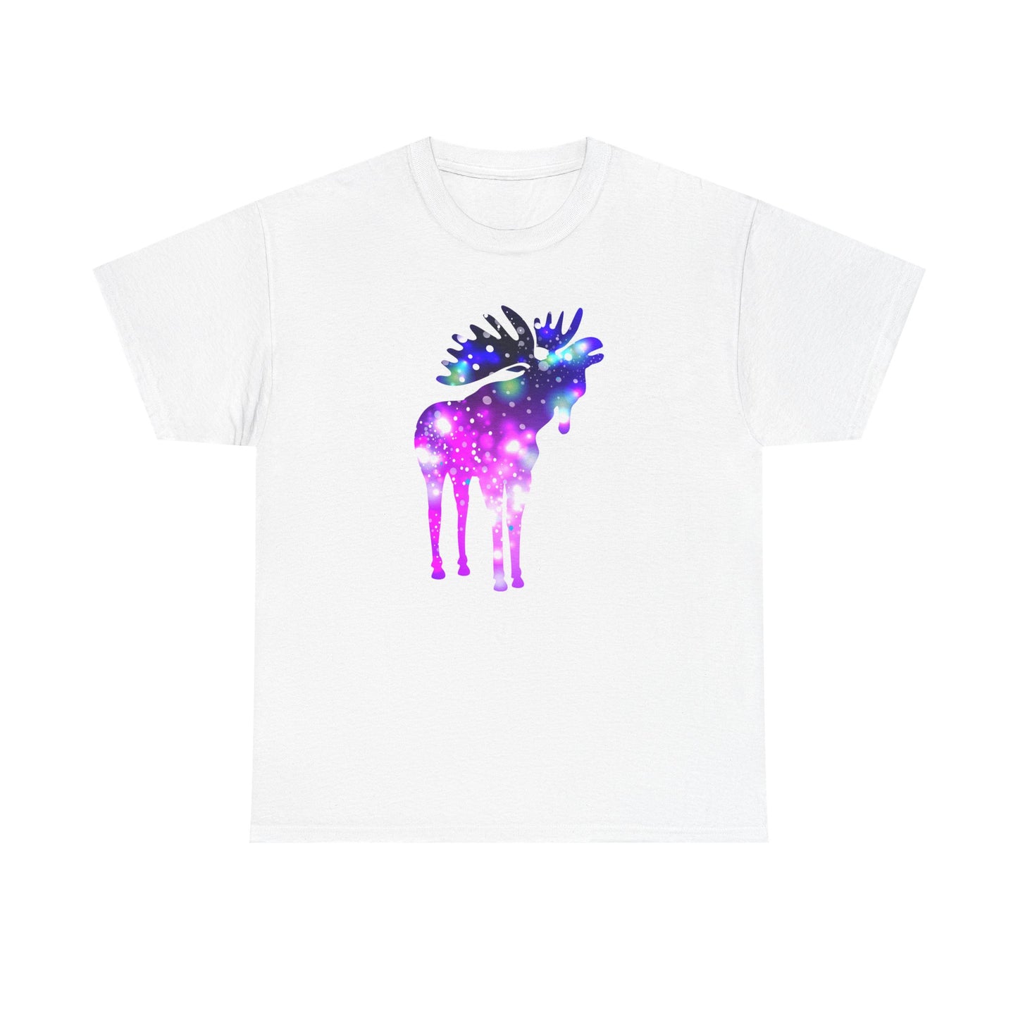Galactic Moose Tee, Cosmic Animal T-Shirt, Unisex Graphic Tee, Nature Lover Gift, Festival Outfit, Unique Clothing