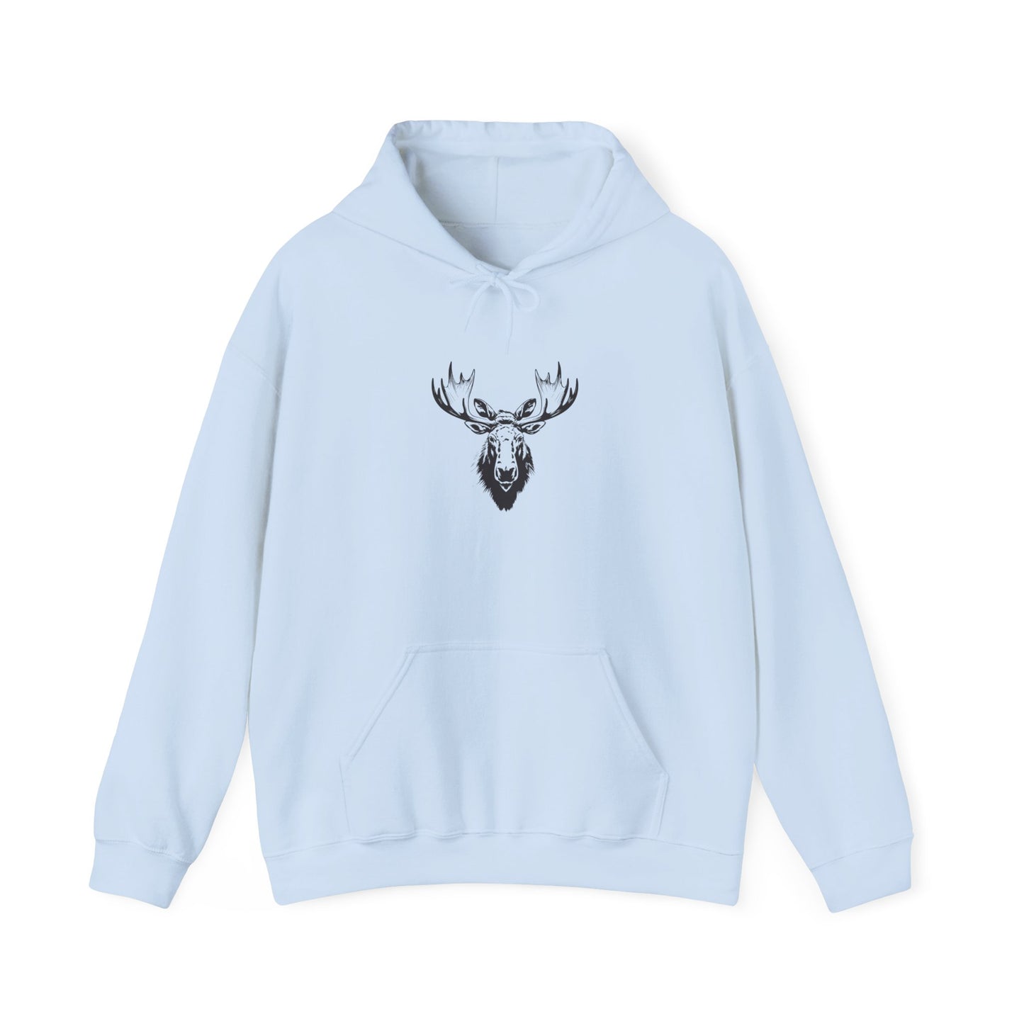 Moose Antler Hoodie - Cozy Unisex Heavy Blend Sweatshirt for Outdoorsy Vibes, Perfect Gift for Nature Lovers, Camping, Birthdays, Christmas