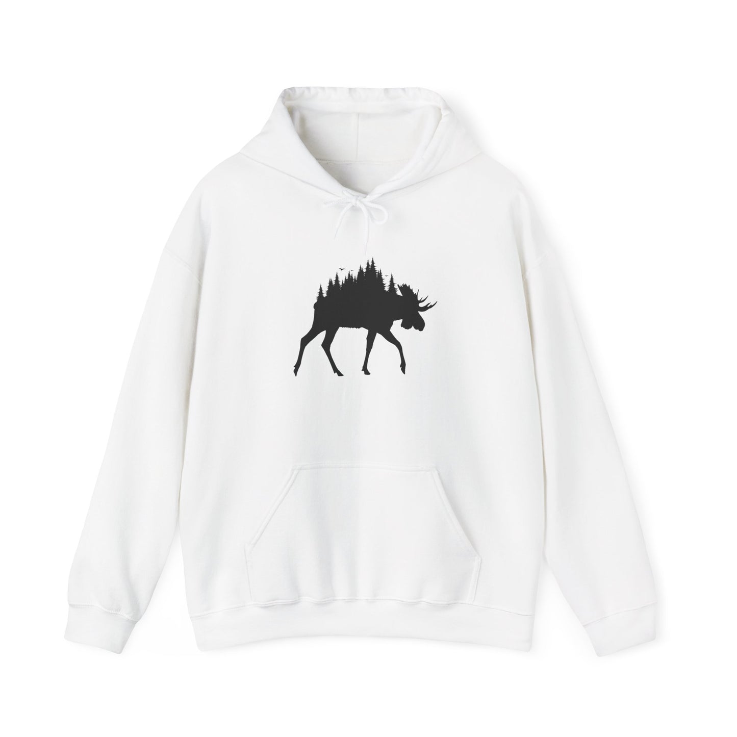 Moose Forest Silhouette Hoodie