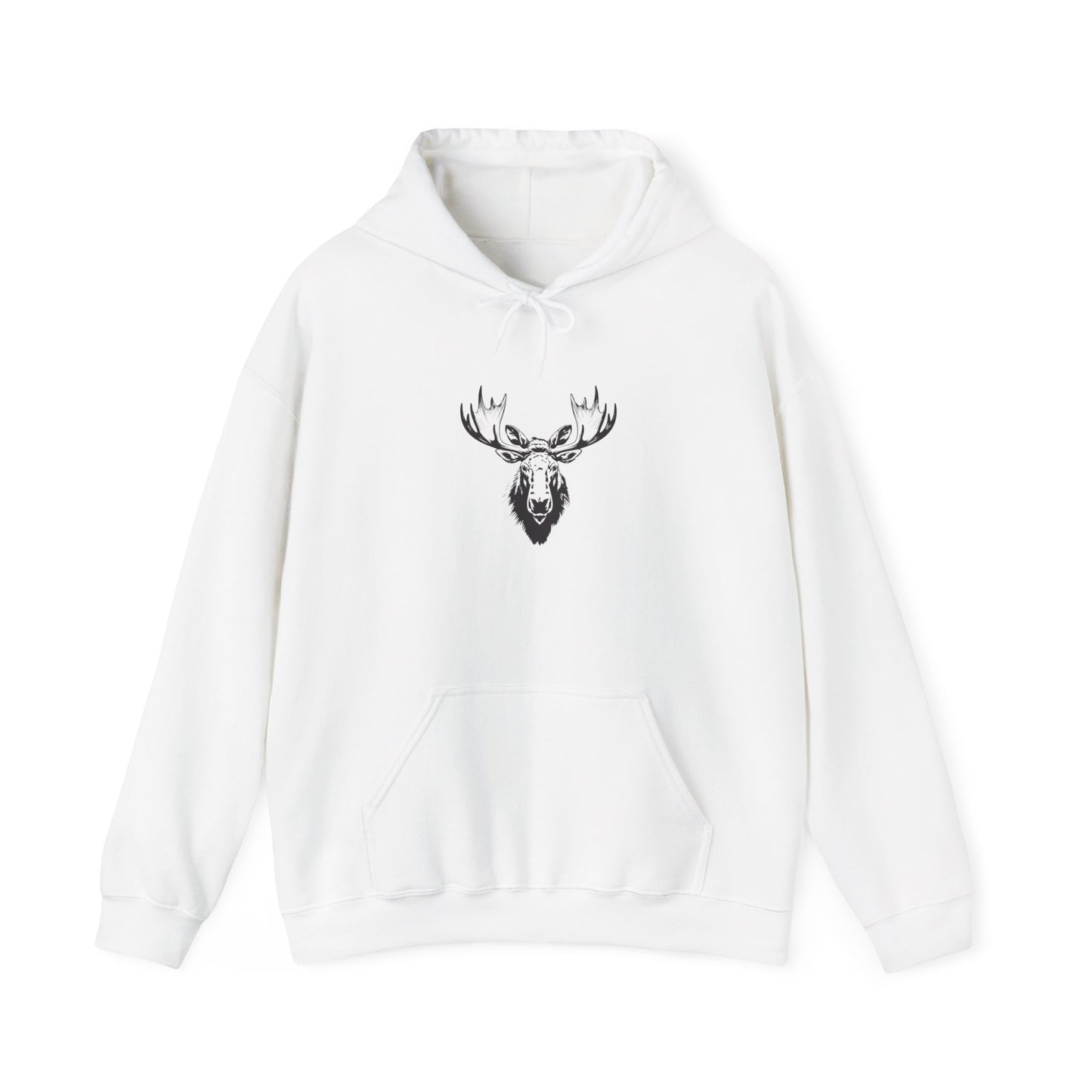 Moose Antler Hoodie - Cozy Unisex Heavy Blend Sweatshirt for Outdoorsy Vibes, Perfect Gift for Nature Lovers, Camping, Birthdays, Christmas