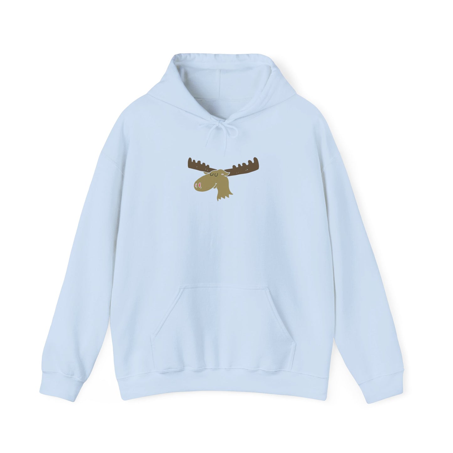 Cozy Moose Graphic Hoodie - Unisex Sweatshirt for Outdoor Adventures, Camping Gift, Nature Lover Apparel, Birthday, Christmas