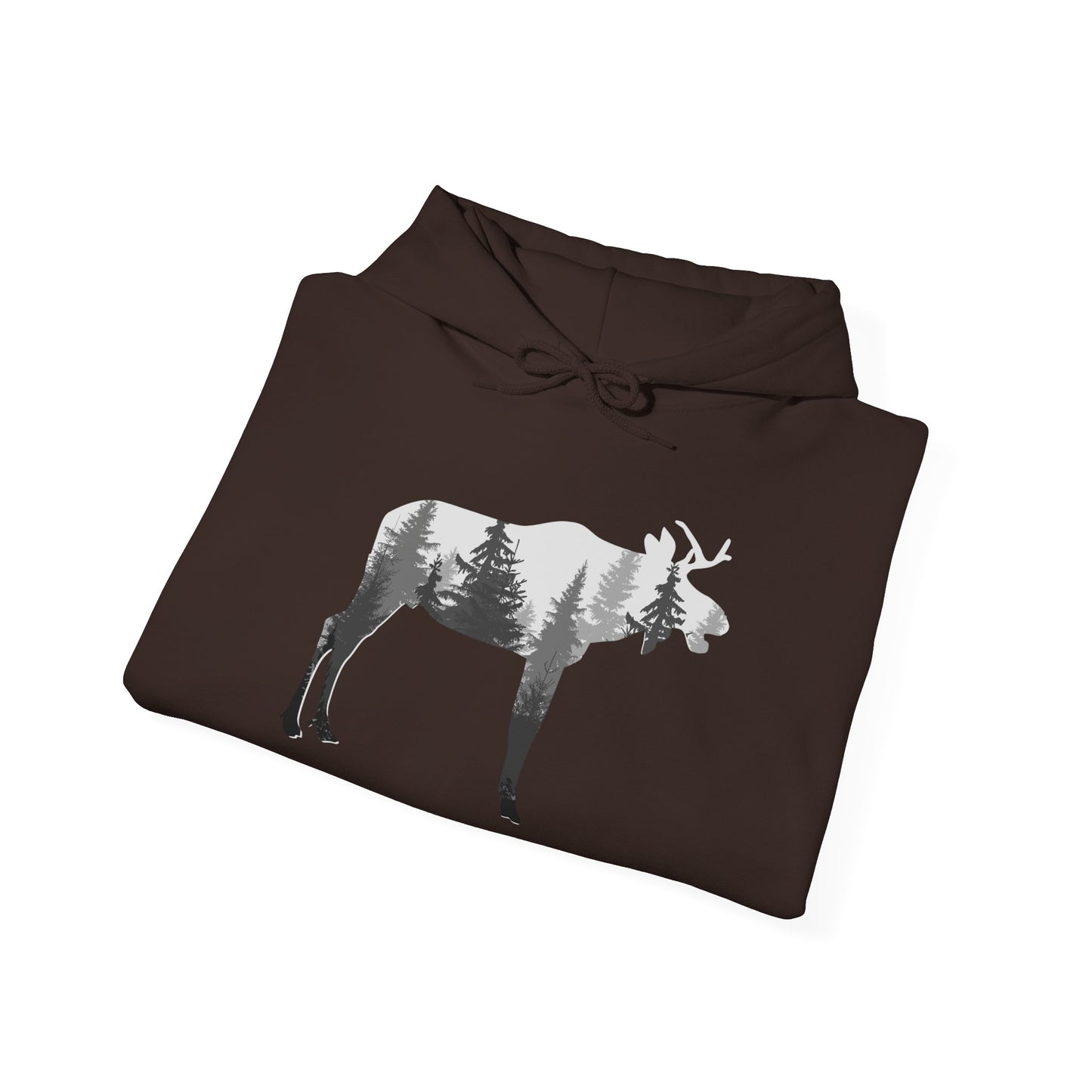 Forest-Inspired Moose Hoodie - Outdoor Apparel for Nature Lovers