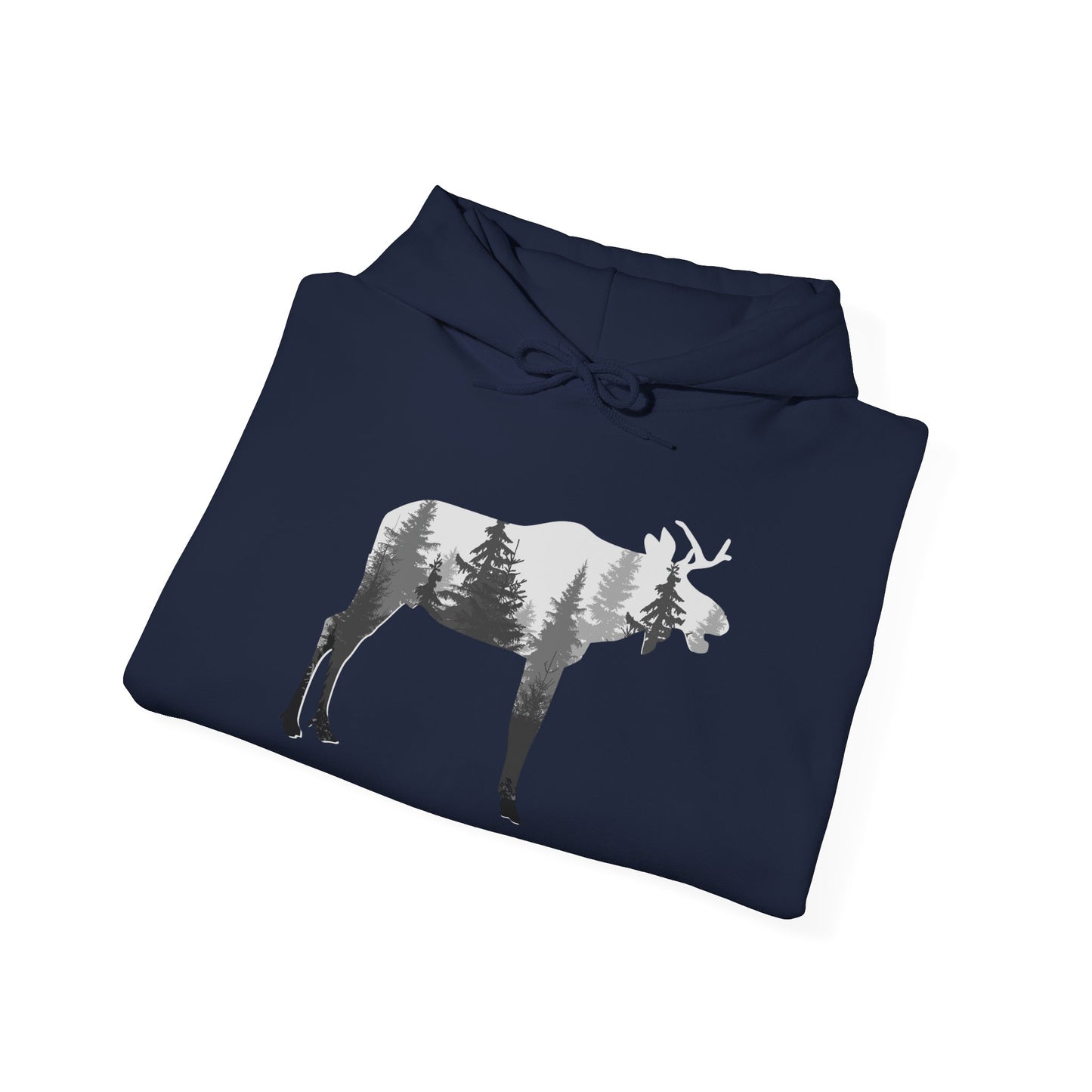 Forest-Inspired Moose Hoodie - Outdoor Apparel for Nature Lovers