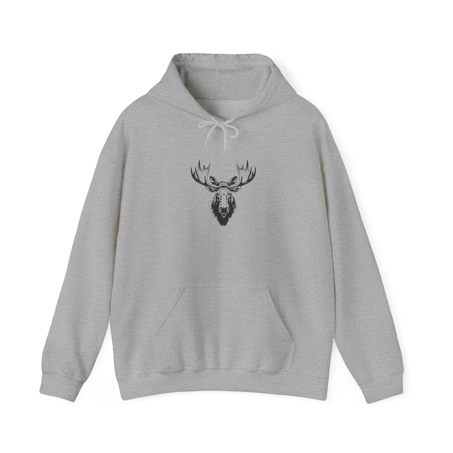 Moose Antler Hoodie - Cozy Unisex Heavy Blend Sweatshirt for Outdoorsy Vibes, Perfect Gift for Nature Lovers, Camping, Birthdays, Christmas