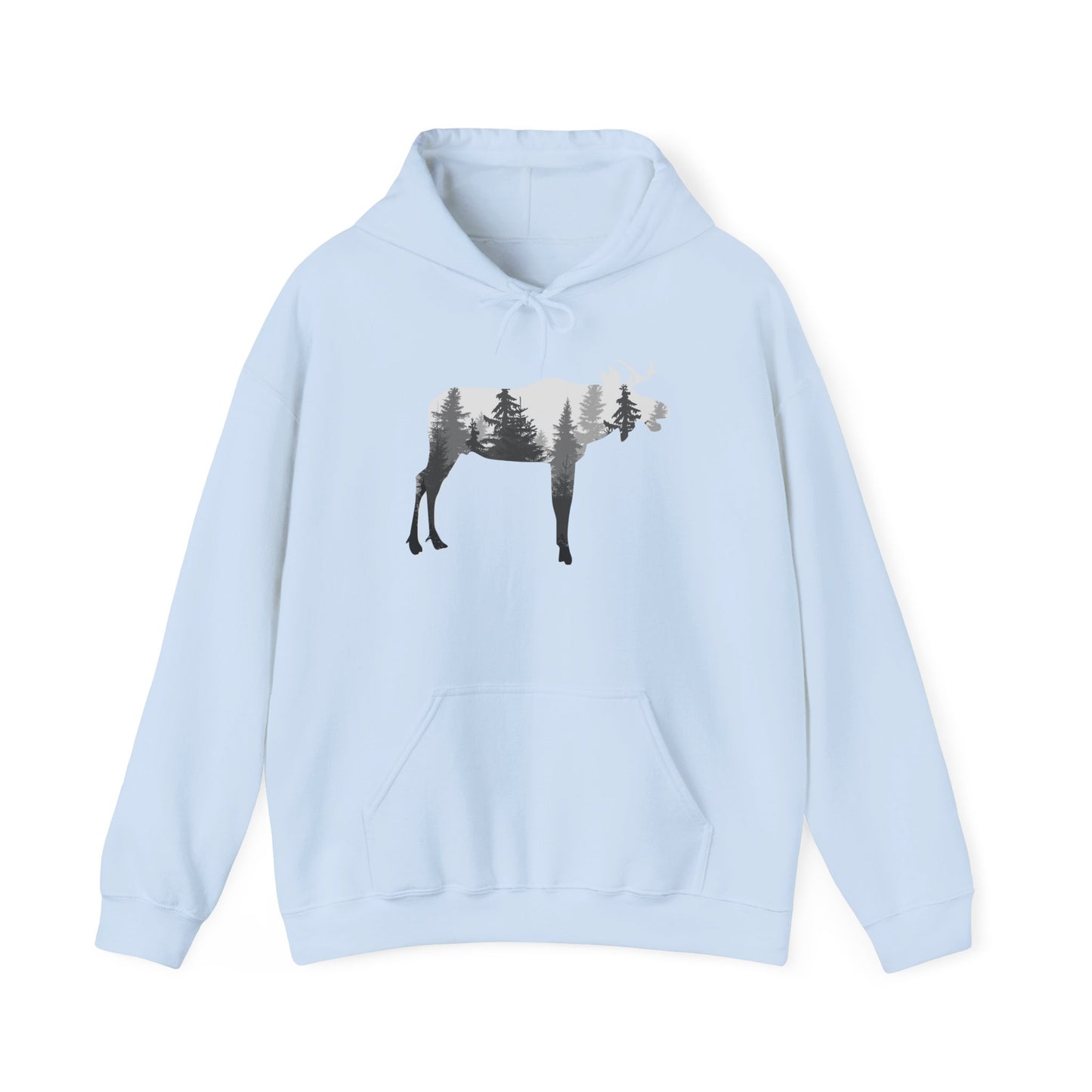 Forest-Inspired Moose Hoodie - Outdoor Apparel for Nature Lovers
