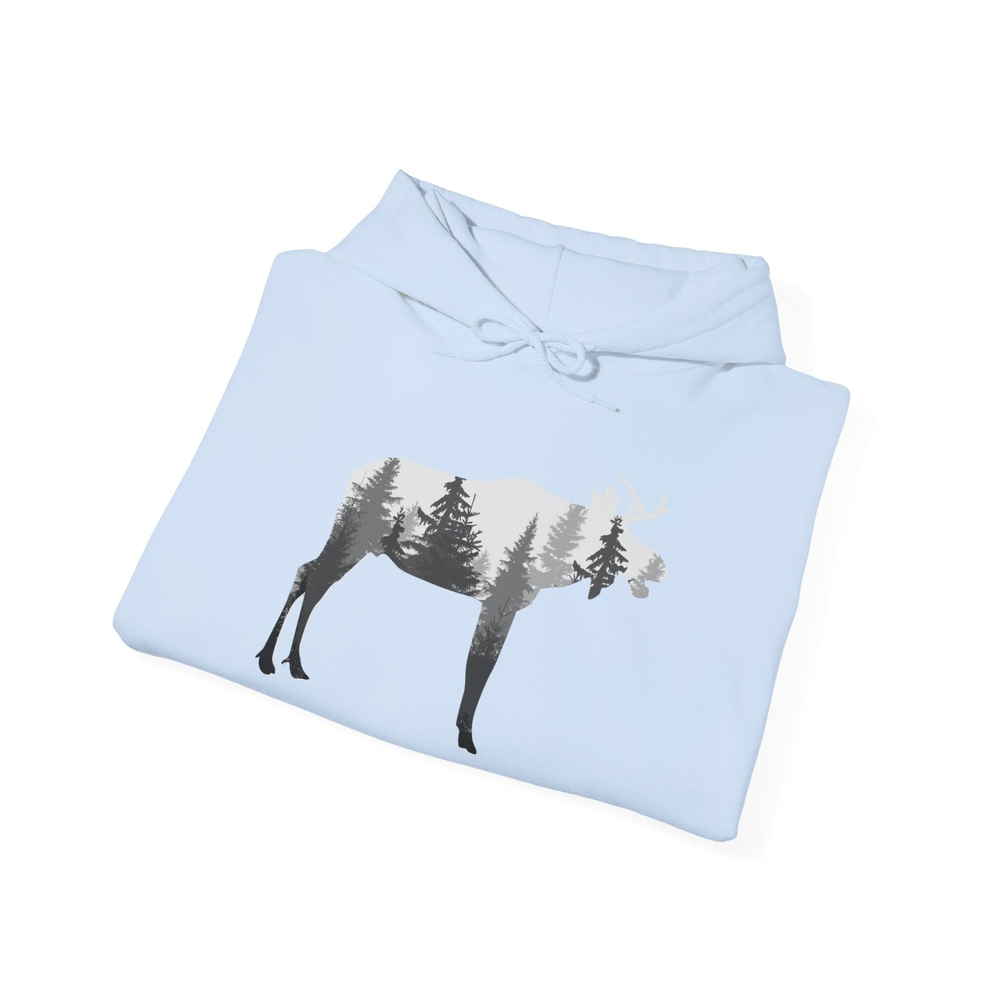 Forest-Inspired Moose Hoodie - Outdoor Apparel for Nature Lovers