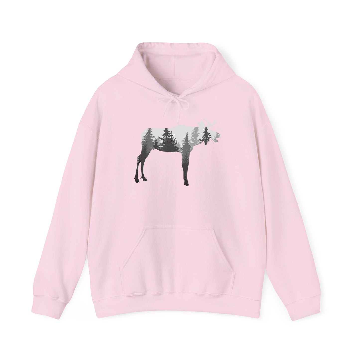 Forest-Inspired Moose Hoodie - Outdoor Apparel for Nature Lovers