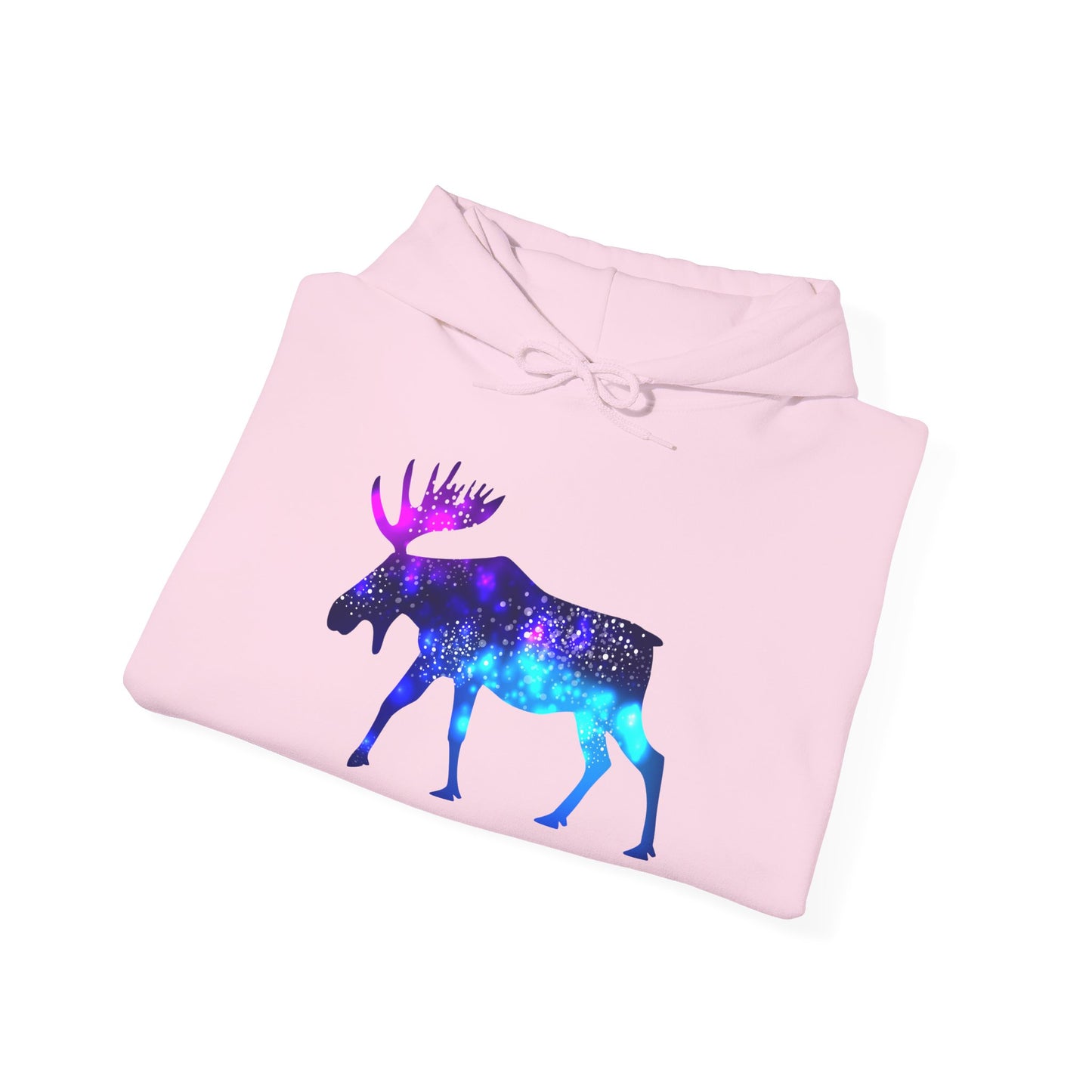 Galactic Moose Hoodie - Cozy Unisex Sweatshirt, Perfect for Nature Lovers, Gift for Animal Lovers, Astronomy Themed, Casual Wear