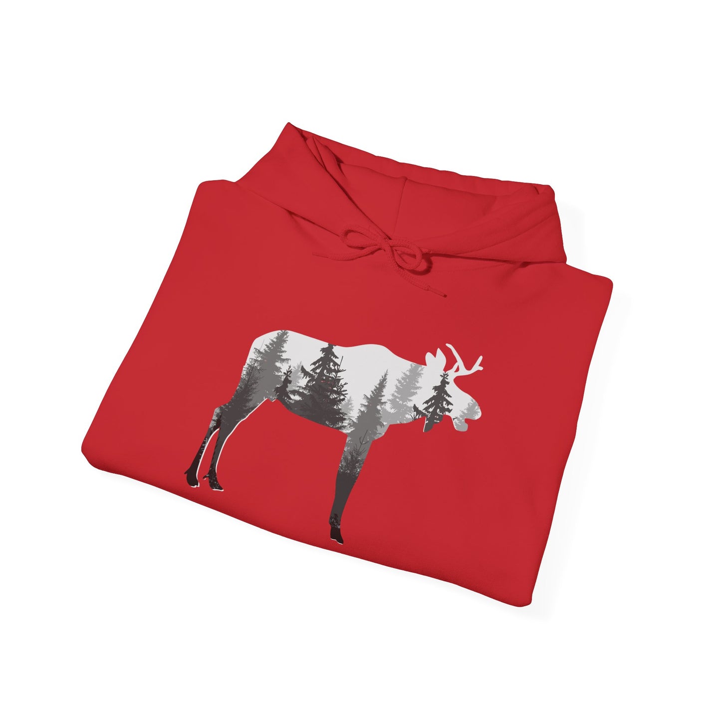 Forest-Inspired Moose Hoodie - Outdoor Apparel for Nature Lovers