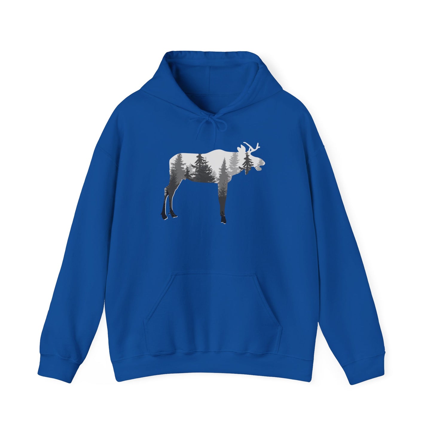 Forest-Inspired Moose Hoodie - Outdoor Apparel for Nature Lovers