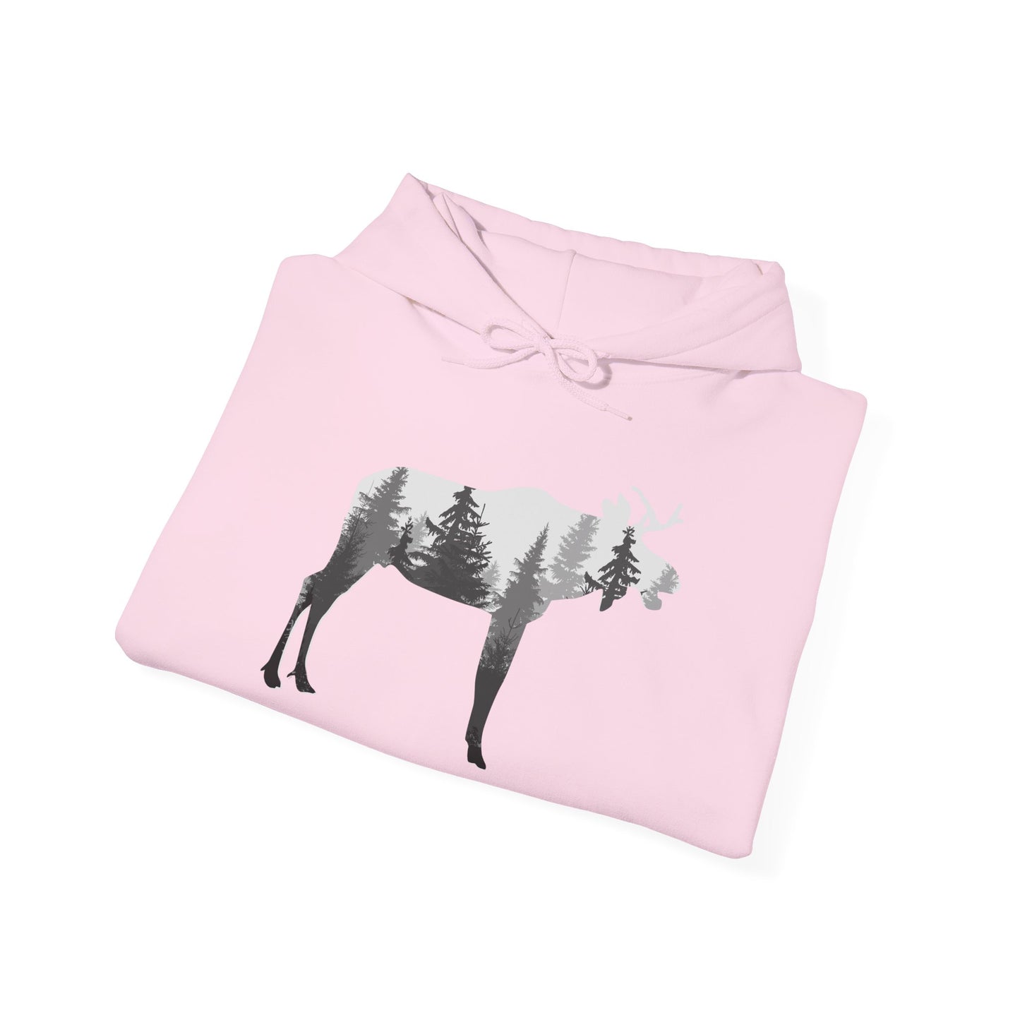 Forest-Inspired Moose Hoodie - Outdoor Apparel for Nature Lovers
