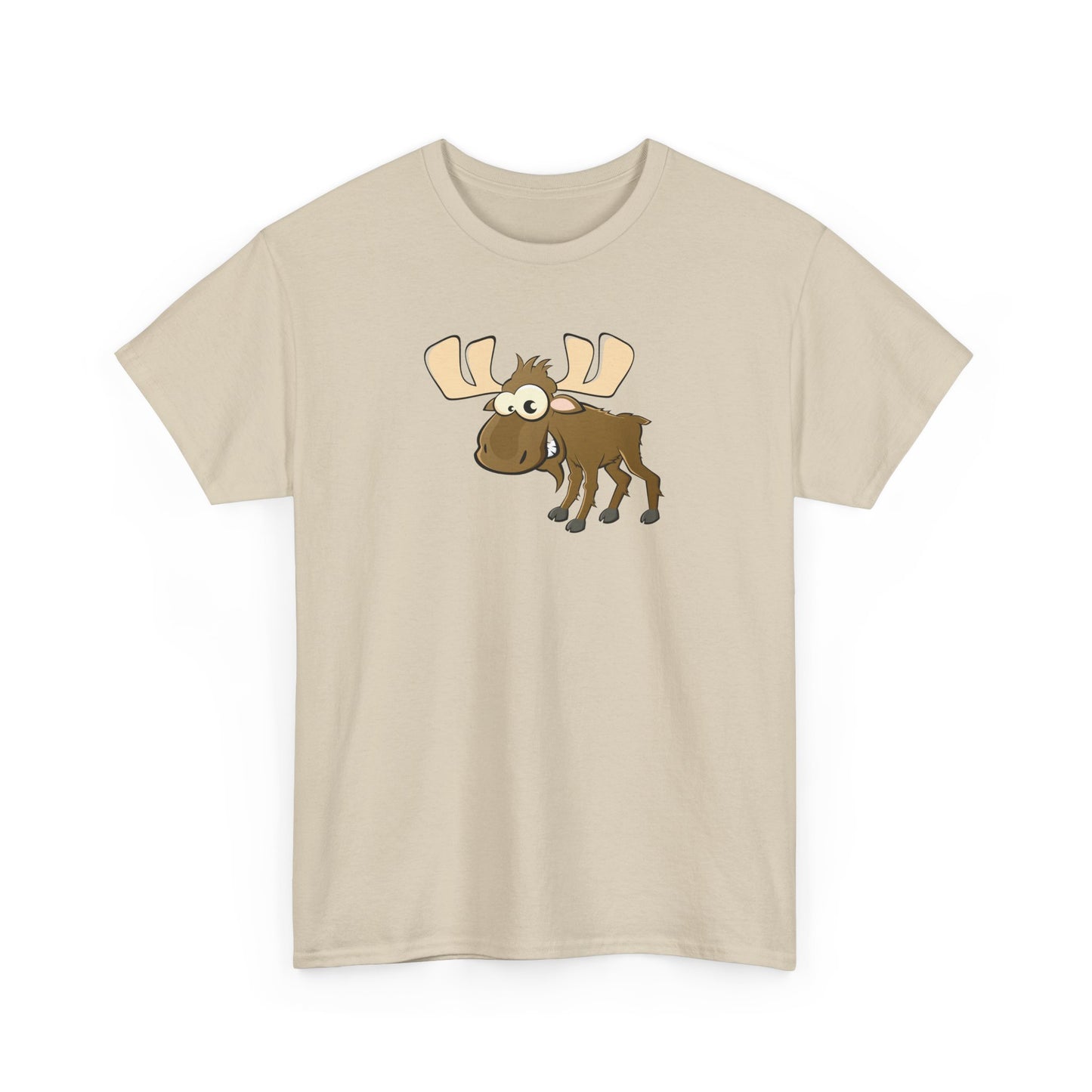 Cute Moose Graphic Tee, Unisex Cotton Shirt, Nature Lover Gift, Fun Casual Wear, Animal Lover Apparel