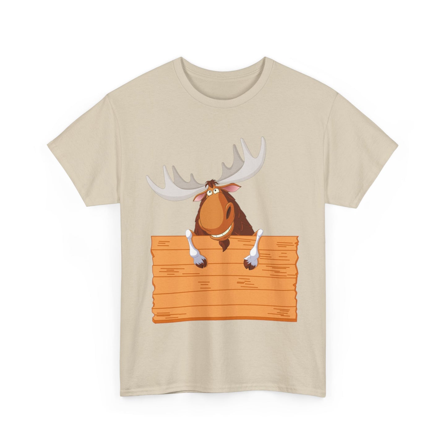 Funny Moose Graphic Tee, Unisex Heavy Cotton T-Shirt, Great for Nature Lovers, Gift for Wilderness Enthusiasts, Adventure Shirt