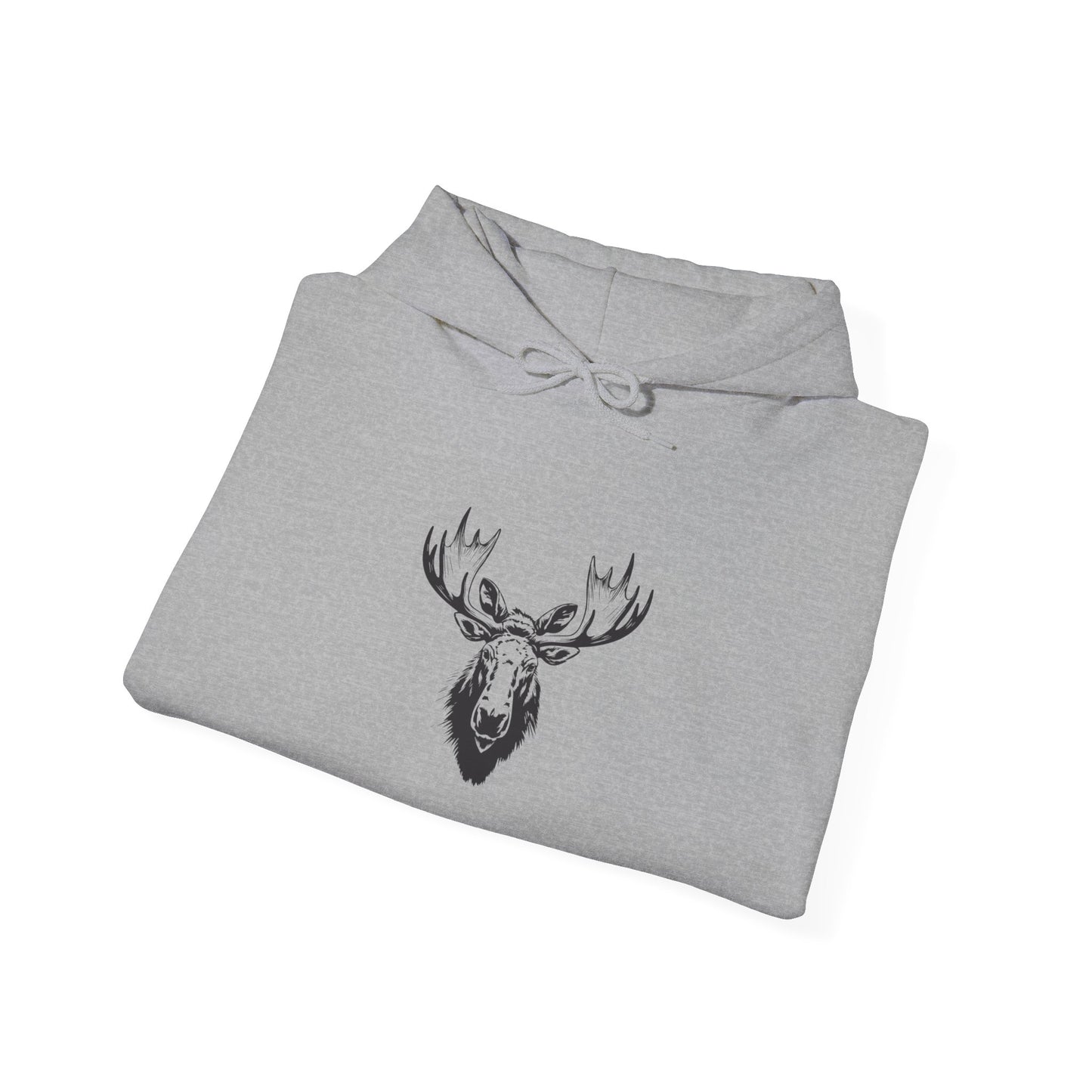 Moose Antler Hoodie - Cozy Unisex Heavy Blend Sweatshirt for Outdoorsy Vibes, Perfect Gift for Nature Lovers, Camping, Birthdays, Christmas