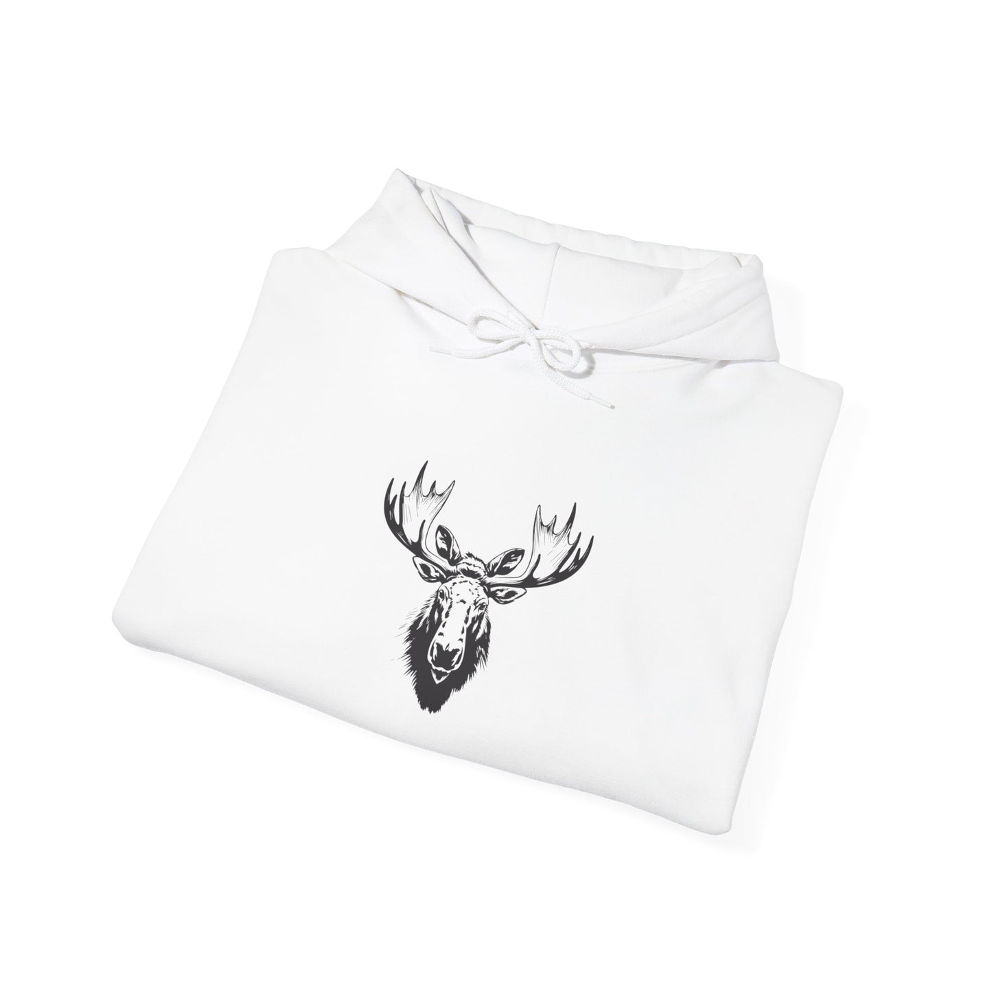 Moose Antler Hoodie - Cozy Unisex Heavy Blend Sweatshirt for Outdoorsy Vibes, Perfect Gift for Nature Lovers, Camping, Birthdays, Christmas