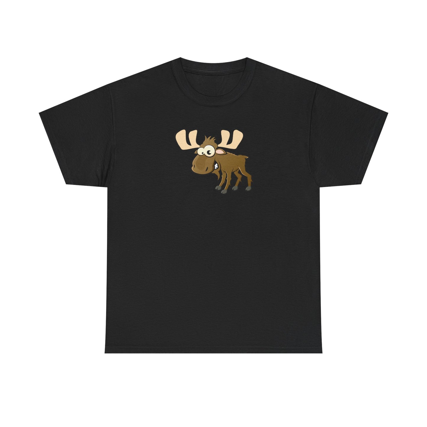 Cute Moose Graphic Tee, Unisex Cotton Shirt, Nature Lover Gift, Fun Casual Wear, Animal Lover Apparel