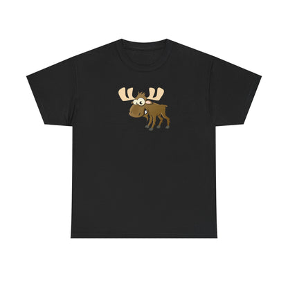 Cute Moose Graphic Tee, Unisex Cotton Shirt, Nature Lover Gift, Fun Casual Wear, Animal Lover Apparel