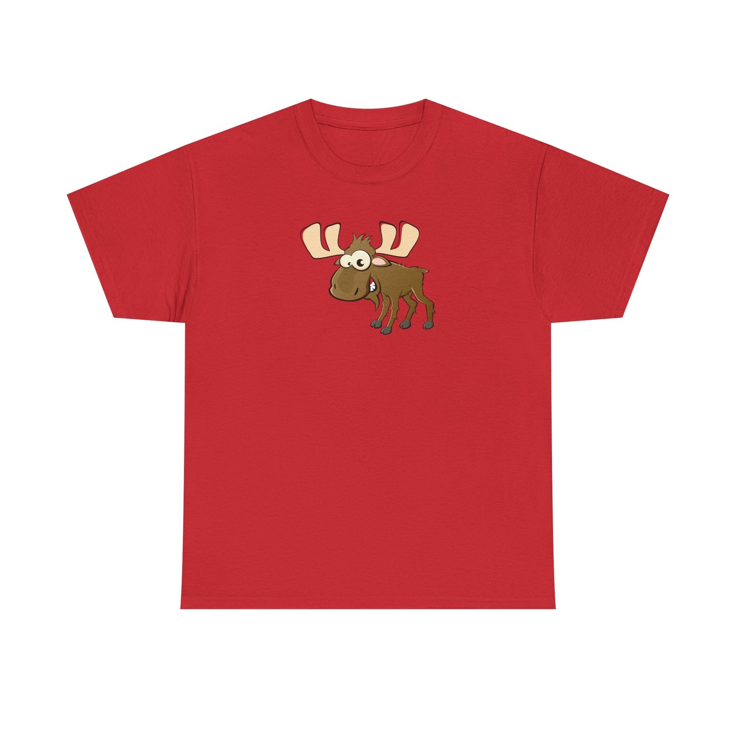 Cute Moose Graphic Tee, Unisex Cotton Shirt, Nature Lover Gift, Fun Casual Wear, Animal Lover Apparel