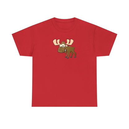 Cute Moose Graphic Tee, Unisex Cotton Shirt, Nature Lover Gift, Fun Casual Wear, Animal Lover Apparel