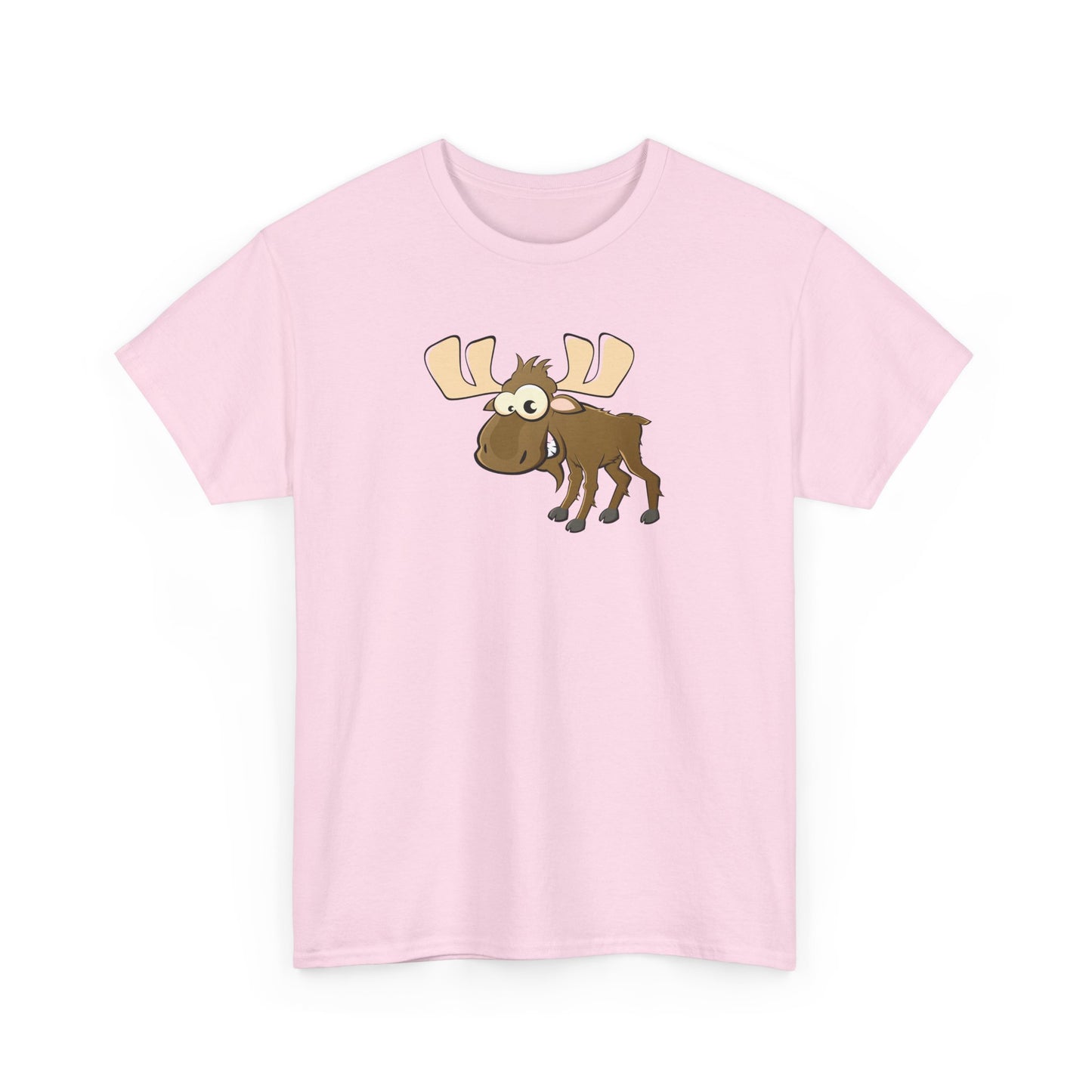 Cute Moose Graphic Tee, Unisex Cotton Shirt, Nature Lover Gift, Fun Casual Wear, Animal Lover Apparel