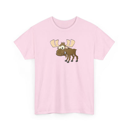 Cute Moose Graphic Tee, Unisex Cotton Shirt, Nature Lover Gift, Fun Casual Wear, Animal Lover Apparel