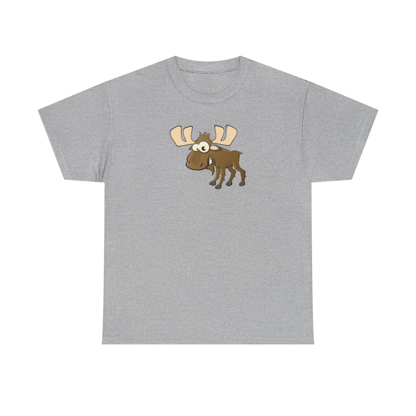 Cute Moose Graphic Tee, Unisex Cotton Shirt, Nature Lover Gift, Fun Casual Wear, Animal Lover Apparel