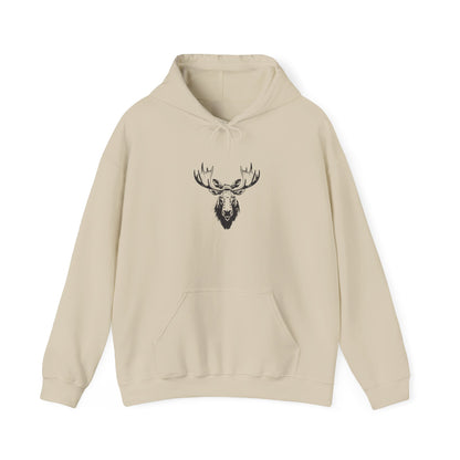 Moose Antler Hoodie - Cozy Unisex Heavy Blend Sweatshirt for Outdoorsy Vibes, Perfect Gift for Nature Lovers, Camping, Birthdays, Christmas
