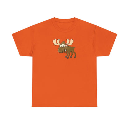 Cute Moose Graphic Tee, Unisex Cotton Shirt, Nature Lover Gift, Fun Casual Wear, Animal Lover Apparel