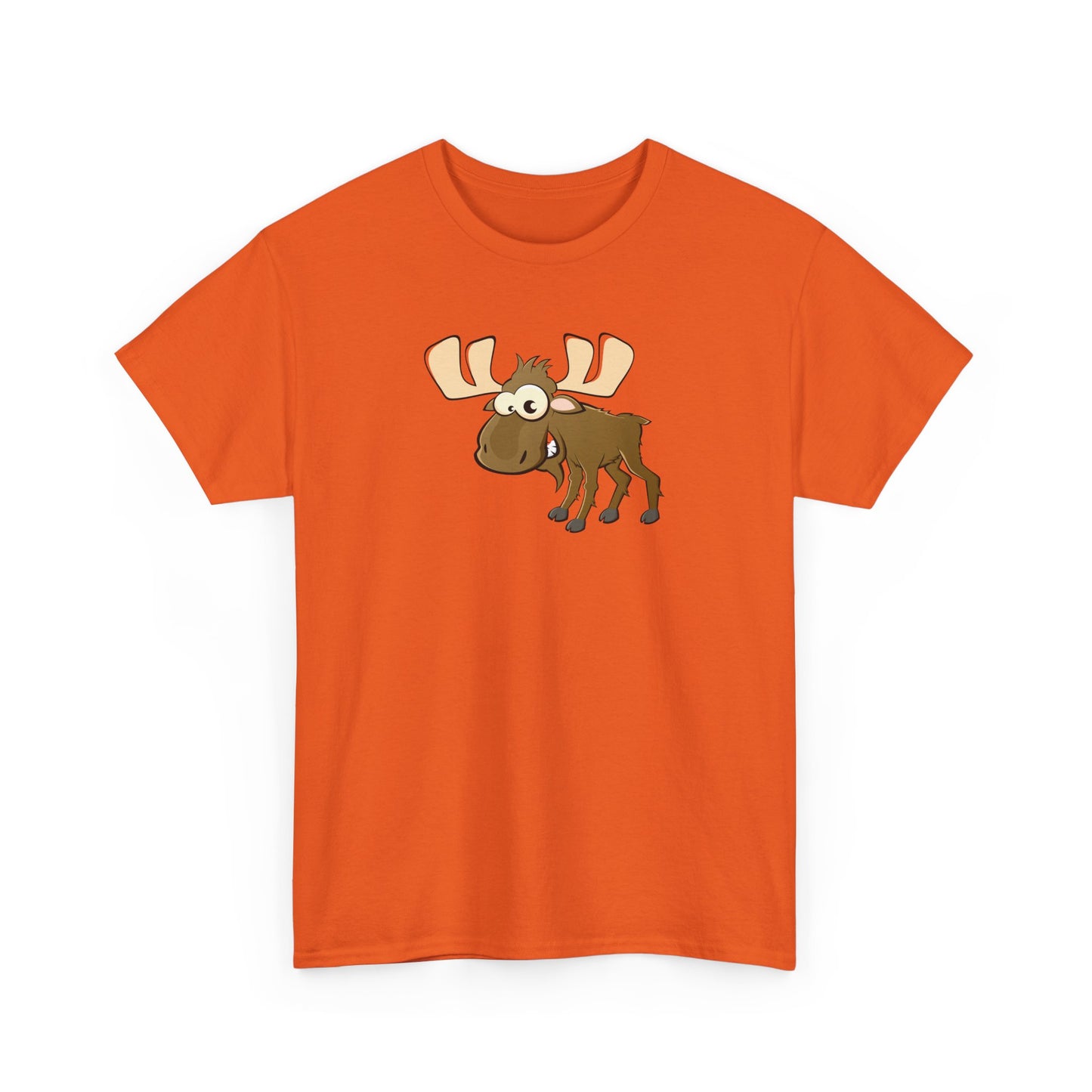 Cute Moose Graphic Tee, Unisex Cotton Shirt, Nature Lover Gift, Fun Casual Wear, Animal Lover Apparel