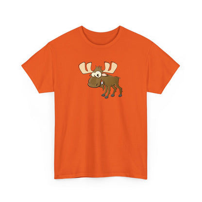 Cute Moose Graphic Tee, Unisex Cotton Shirt, Nature Lover Gift, Fun Casual Wear, Animal Lover Apparel