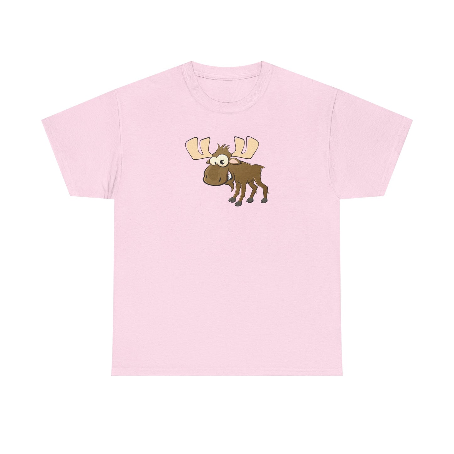 Cute Moose Graphic Tee, Unisex Cotton Shirt, Nature Lover Gift, Fun Casual Wear, Animal Lover Apparel