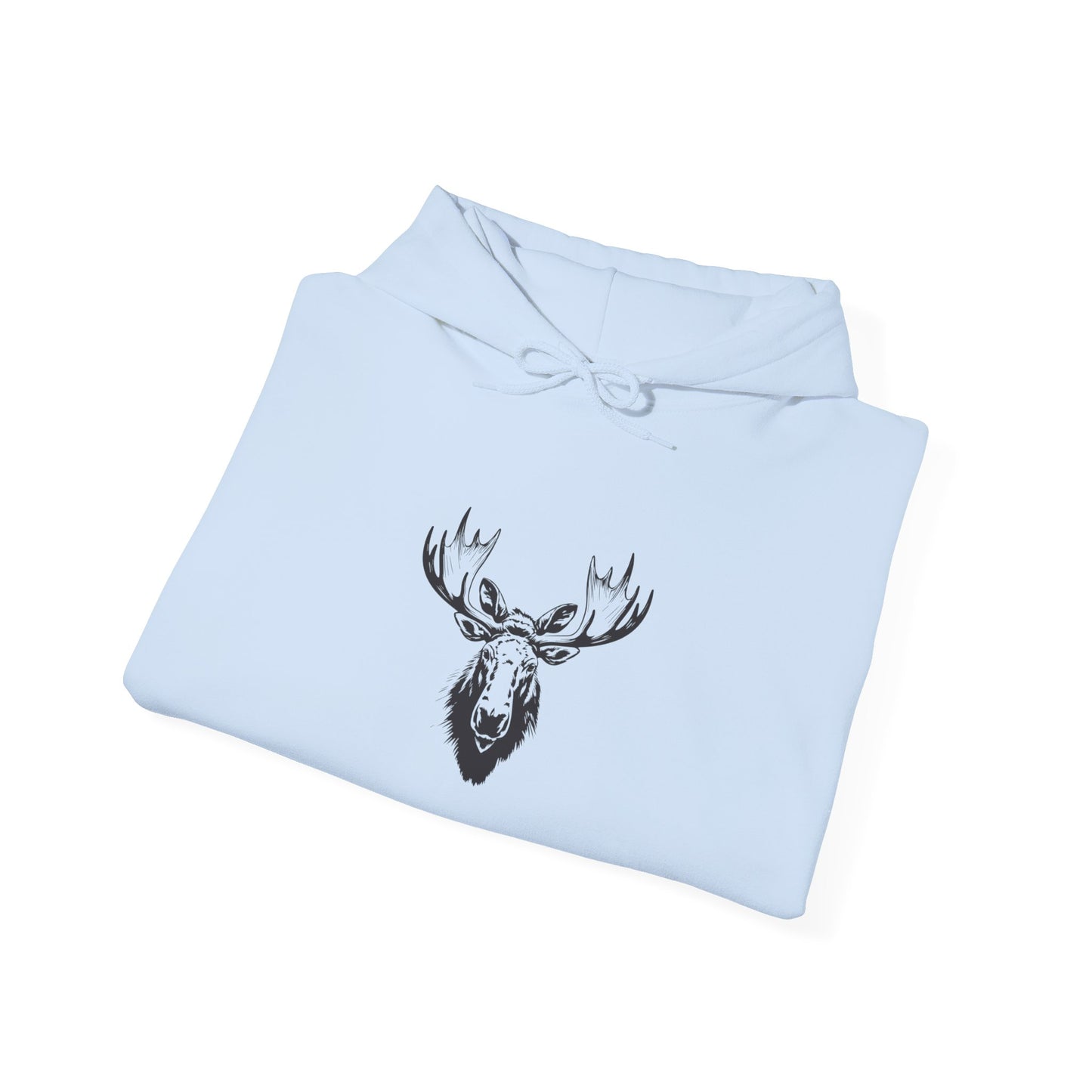 Moose Antler Hoodie - Cozy Unisex Heavy Blend Sweatshirt for Outdoorsy Vibes, Perfect Gift for Nature Lovers, Camping, Birthdays, Christmas