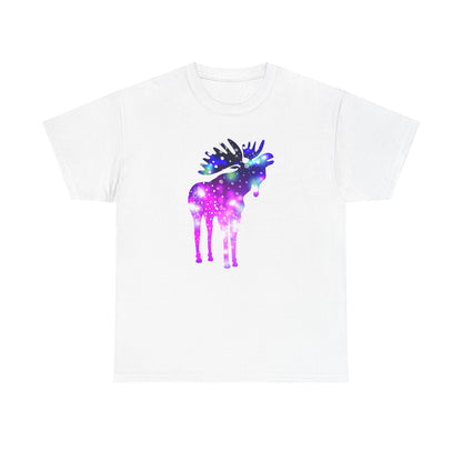 Galactic Moose Tee, Cosmic Animal T-Shirt, Unisex Graphic Tee, Nature Lover Gift, Festival Outfit, Unique Clothing