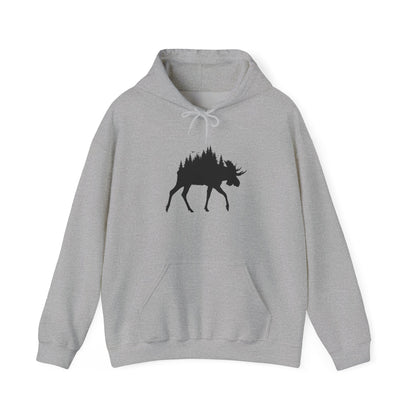 Moose Forest Silhouette Hoodie