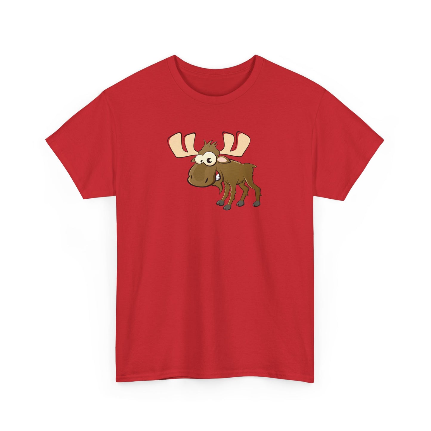 Cute Moose Graphic Tee, Unisex Cotton Shirt, Nature Lover Gift, Fun Casual Wear, Animal Lover Apparel