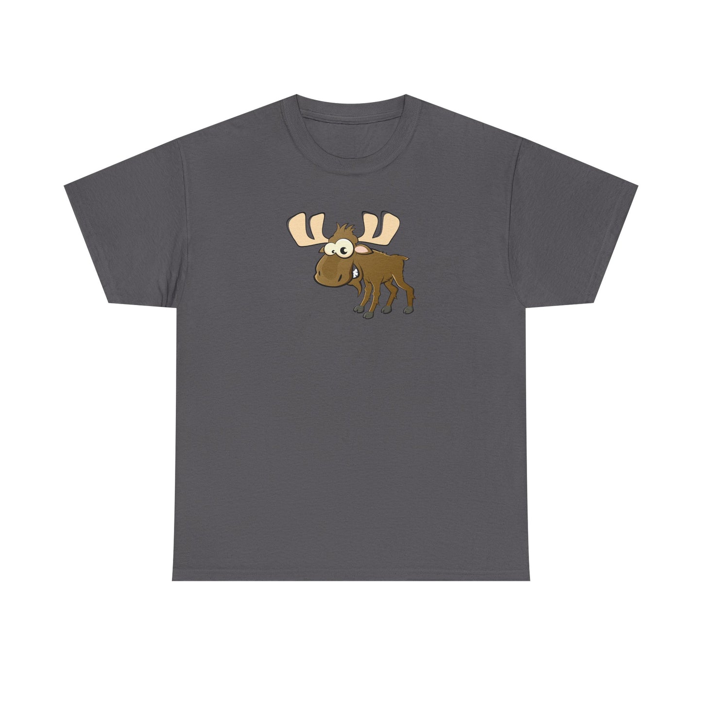 Cute Moose Graphic Tee, Unisex Cotton Shirt, Nature Lover Gift, Fun Casual Wear, Animal Lover Apparel