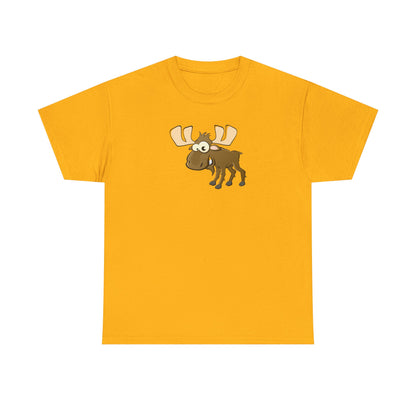 Cute Moose Graphic Tee, Unisex Cotton Shirt, Nature Lover Gift, Fun Casual Wear, Animal Lover Apparel