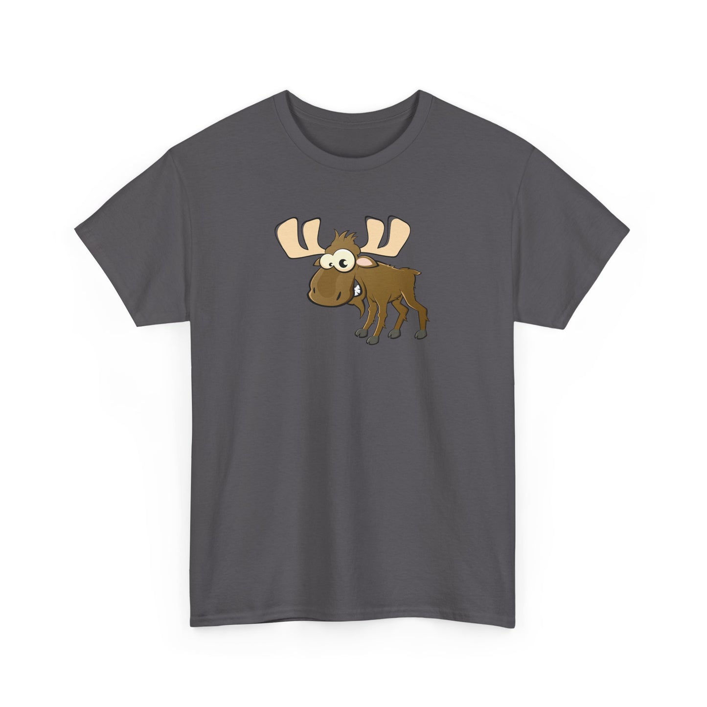 Cute Moose Graphic Tee, Unisex Cotton Shirt, Nature Lover Gift, Fun Casual Wear, Animal Lover Apparel