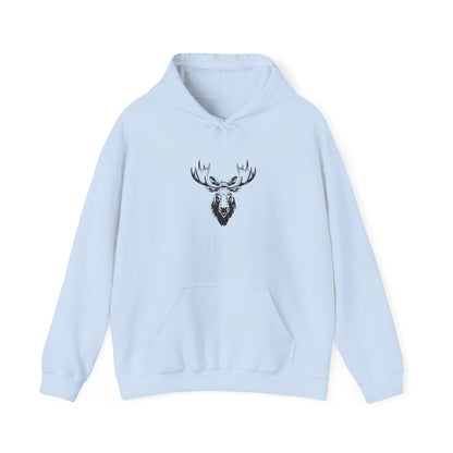 Moose Antler Hoodie - Cozy Unisex Heavy Blend Sweatshirt for Outdoorsy Vibes, Perfect Gift for Nature Lovers, Camping, Birthdays, Christmas