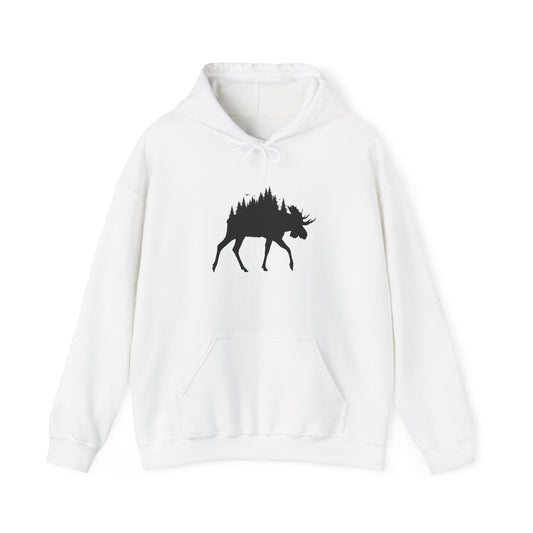 Moose Forest Silhouette Hoodie