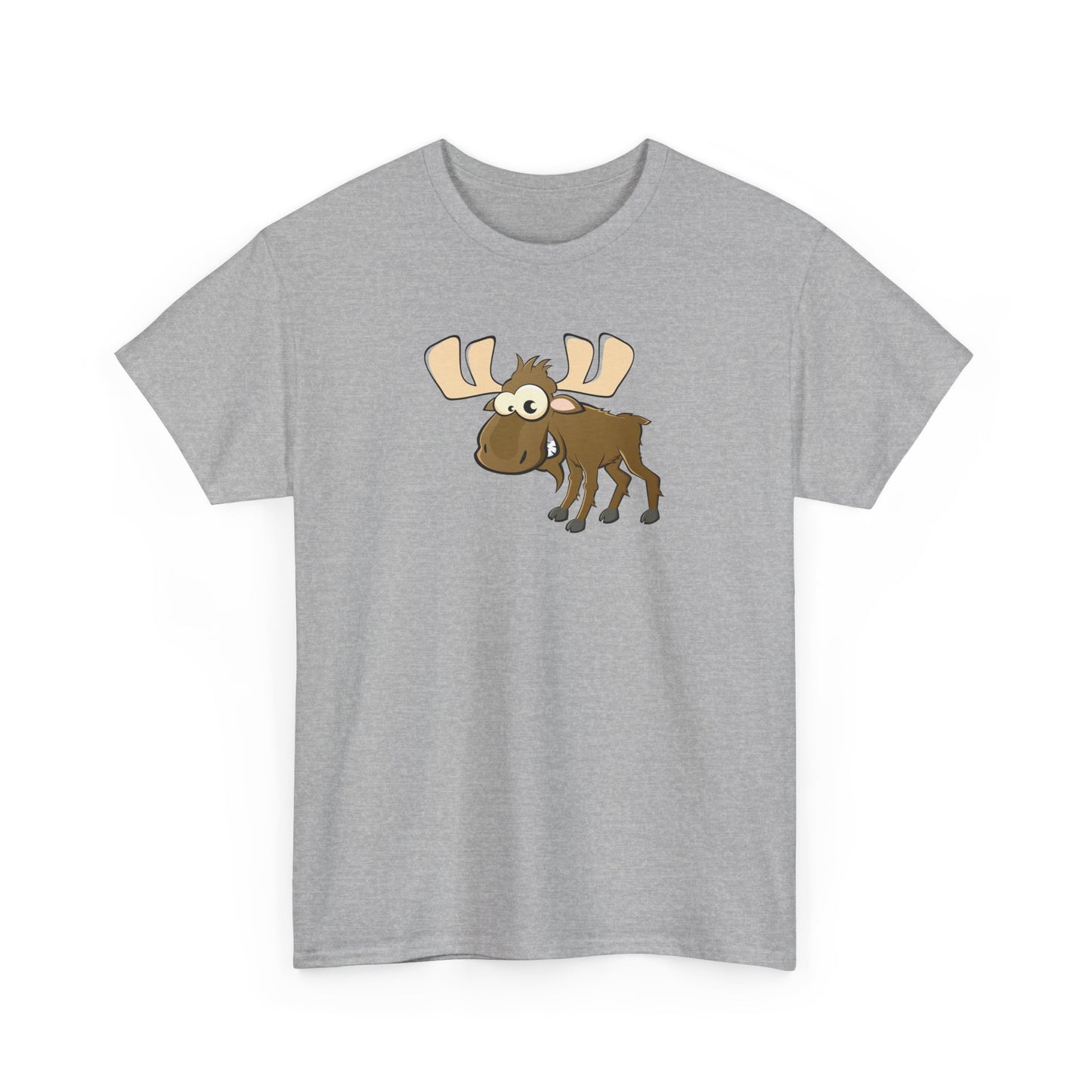 Cute Moose Graphic Tee, Unisex Cotton Shirt, Nature Lover Gift, Fun Casual Wear, Animal Lover Apparel