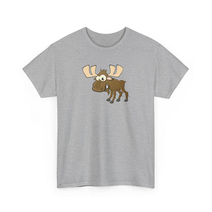 Cute Moose Graphic Tee, Unisex Cotton Shirt, Nature Lover Gift, Fun Casual Wear, Animal Lover Apparel